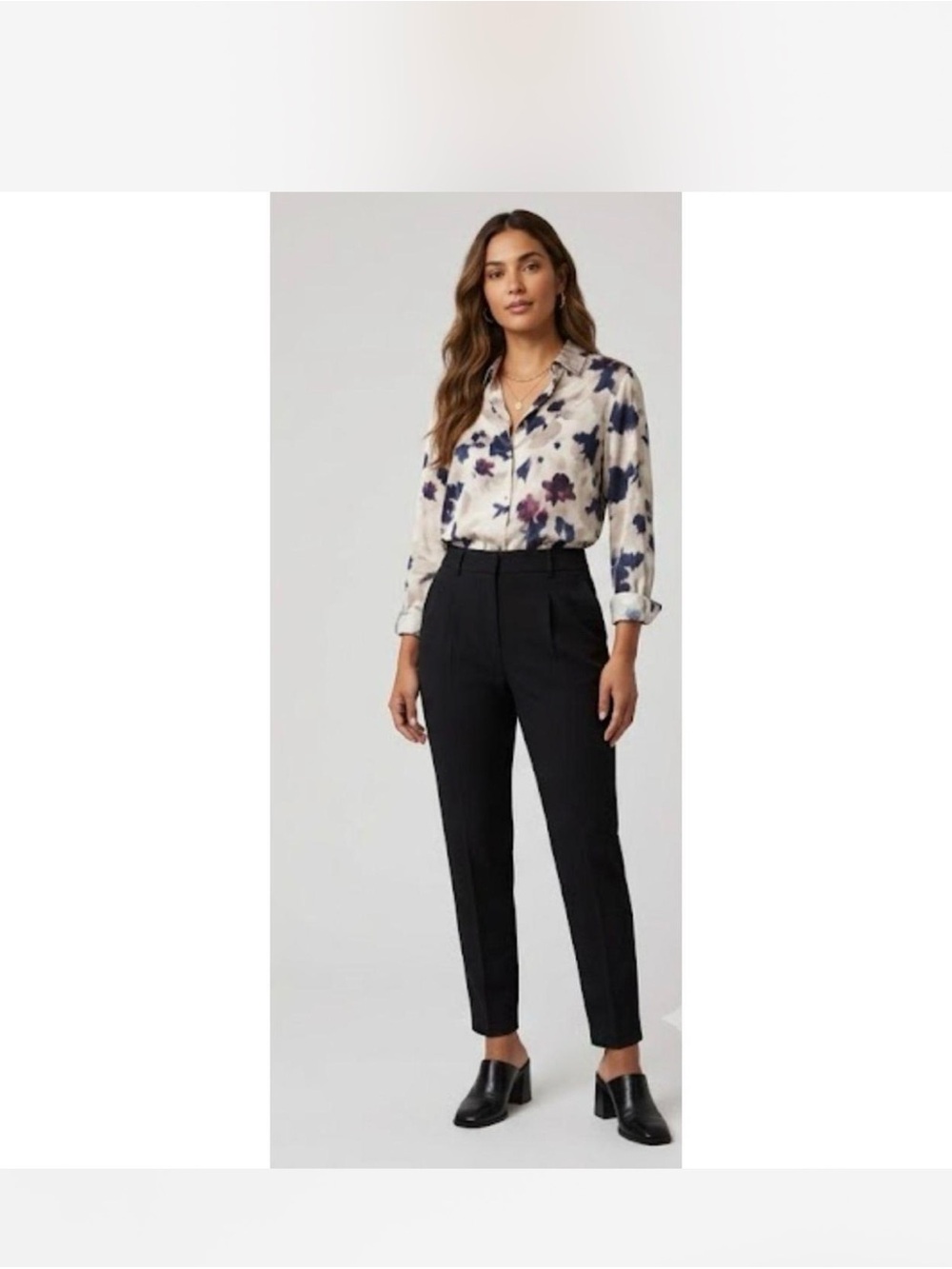 Banana Republic Black Tailored Ankle Trousers